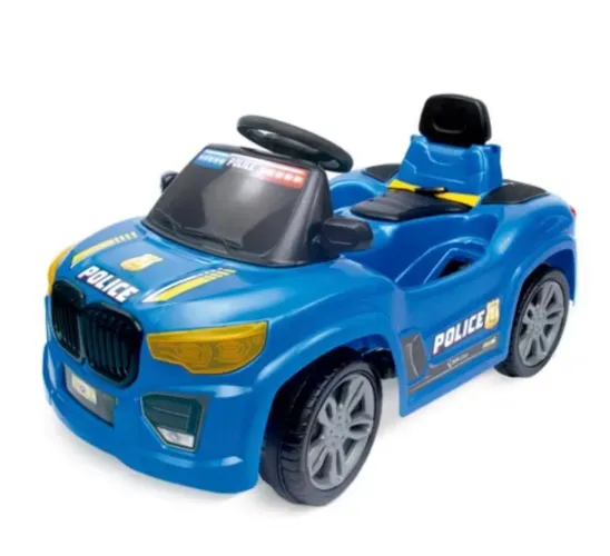Carrinho com empurrador da polícia infantil 