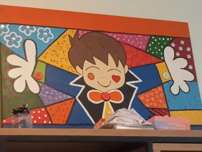 QUADRO INSPIRADO EM OBRAS DE ROMERO BRITTO