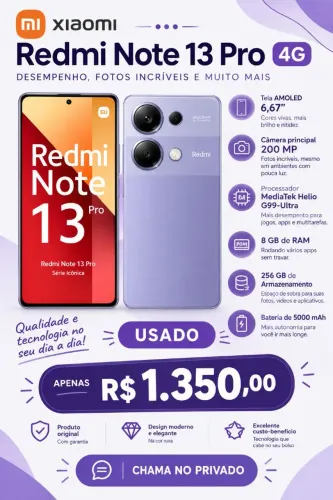 Vendo celular Xiaomi redmi note 13 pro 256gb