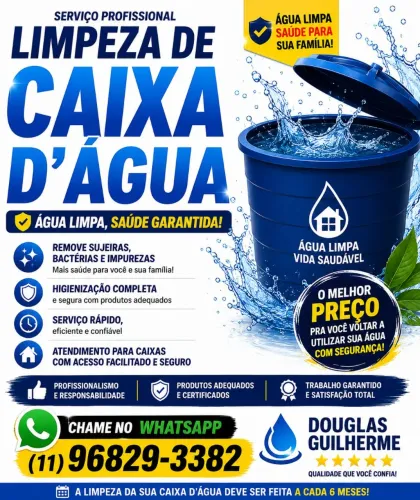 LIMPEZA DE CAIXA D'ÁGUA