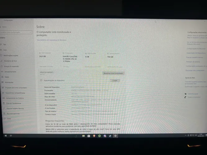 PC Gamer i5 | GTX 1650 Super | 26GB RAM | SSD 256GB + HD 1TB | Water Cooler?