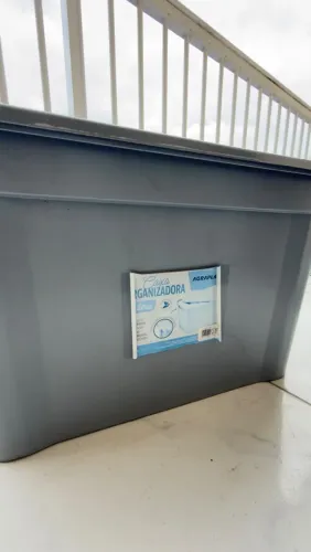 Kit com 3 Caixas Organizadoras de Plástico 30L - Cinza
