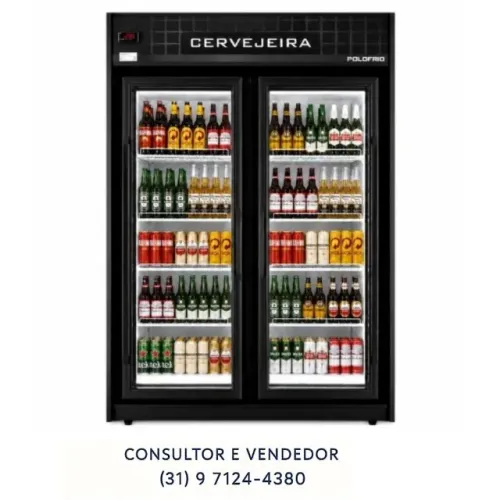 Cervejeira 2 Portas De Vidro Com LED Polofrio