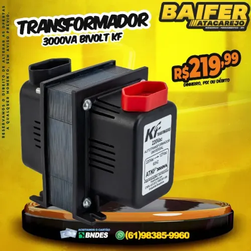 Transformador 3000VA Bivolt KF