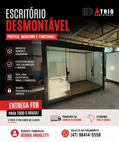 Container escritório modular medidas variaveis