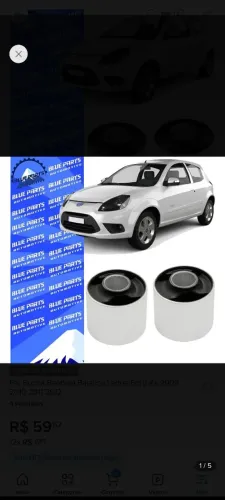 Par Bucha Bandeja Balança Leque Ford Ka 2009 2010 2011 2012