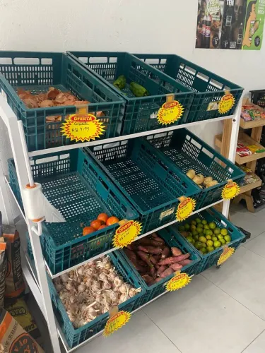 Expositor de legumes para sacolão 