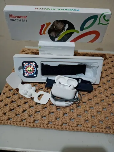 Kit academia fone AIRPODS 3 + SMARTWATCH S11