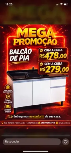 Balcão de pia novos, direto da fábrica entregamos no conforto do seu lar ?.