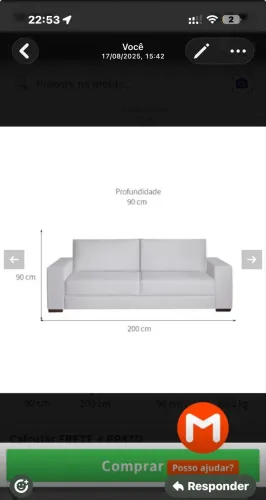 Sofá 2 lugares