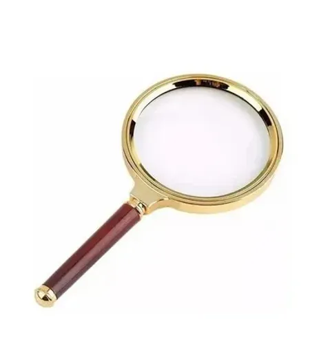 Lupa De Mão Lente De Vidro Com Aumento Zoom 100mm 