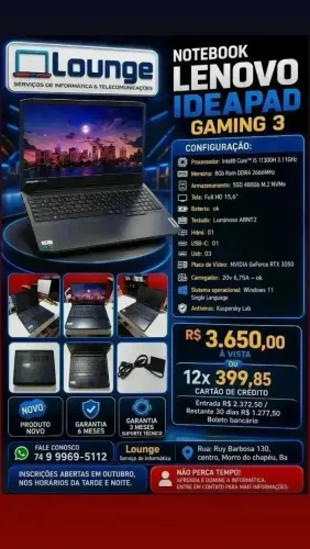 Notebook Lenovo Ideapad Gaming 3
