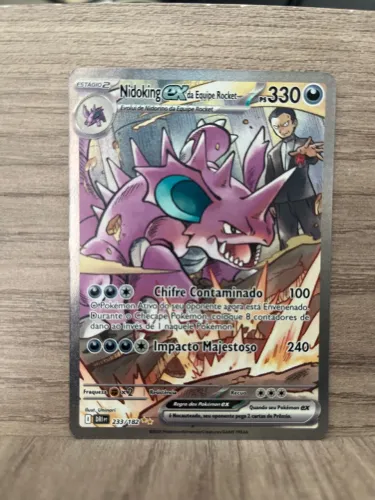 Card Pokémon Nidoking ex da Equipe Rocket (233/182)