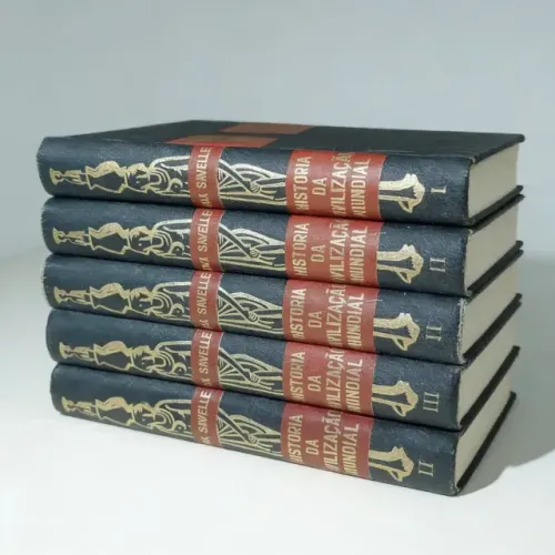 Enciclopédia MAX SAVELLE - História da Civilização Mundial, ilustrado, 4 volumes, 1957