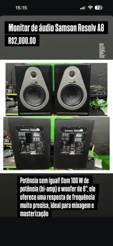 Monitor de Áudio Samson Resolv A8