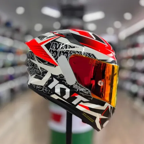 CAPACETE TT COURSE VINALES BALANCE RED/GUNMETAL 12X NO CARTÃO