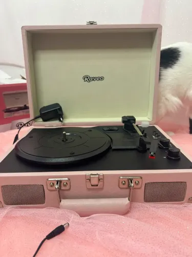 Toca Discos Raveo Sonetto Rosa - Perfeito Estado!