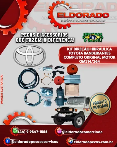 Kit de Direção Hidráulica Completo Original para motores OM314/364