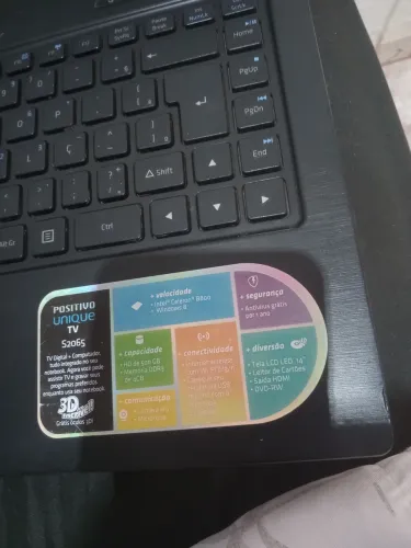 Notebook Positivo Unique TV S2065 - Para Conserto está sem memória ram