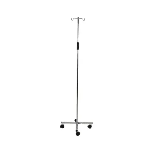 Suporte p/ soro em aço inox com rodízios - PE2757