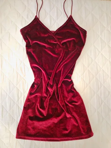 Vestido vermelho vinho