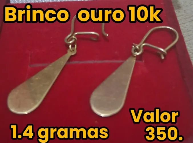 Brinco ouro 10k