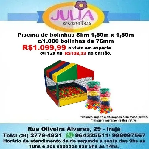 Piscina de Bolinhas 1,50 x 1,50 + 1000 Bolinhas