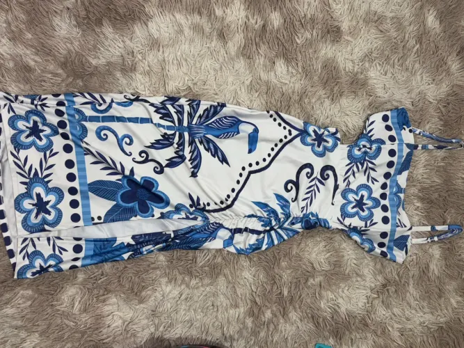 Vestido estampado azul