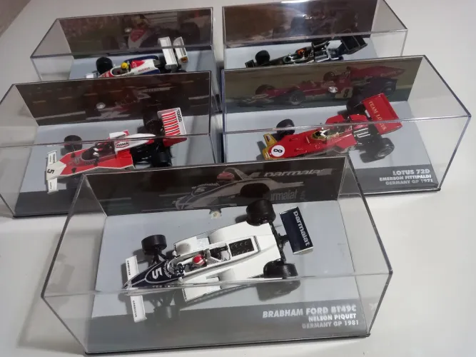 Lote Coleção Miniaturas F1 Pilotos Brasileiros escala 1/43