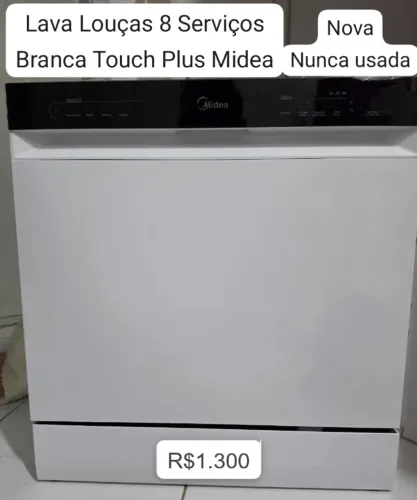Lava Louças 8 Serviços Branco Touch Plus Midea NOVA