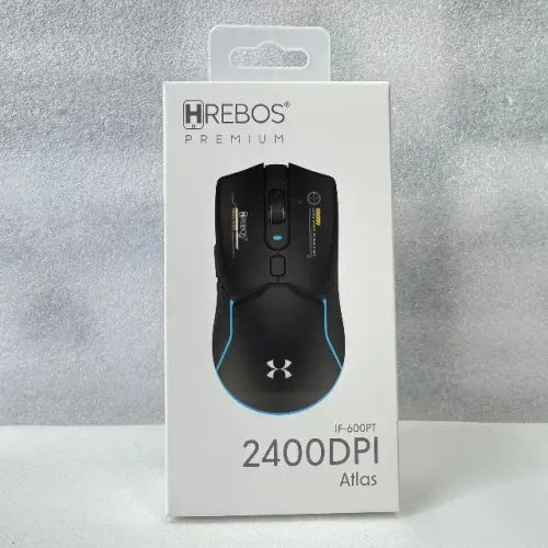 Mouse Sem Fio Dual Mode Bluetooth 2.4G Hrebos Atlas 2400DPI Recarregável