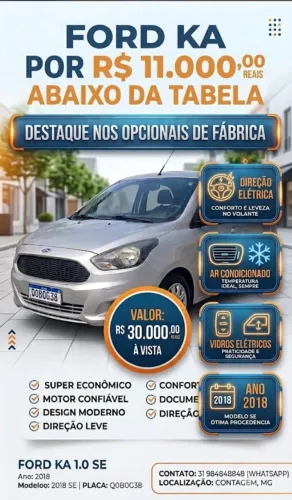 Ford KA 1.0 Se/se Plus Tivct Flex 5P 2018