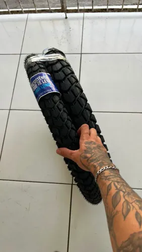 Pneus dianteiro e traseiro Vipal xre, lander, sahara, tenere...