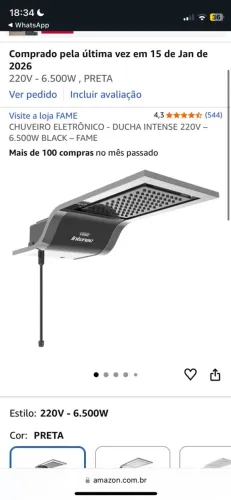 Chuveiro elétrico 220w