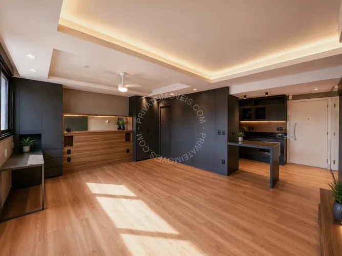 Apartamento Studio semimobiliado para alugar no Auxiliadora com 1 quarto (1 suíte)