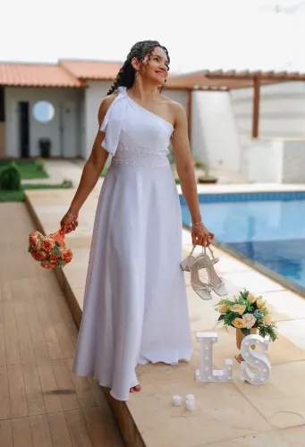 Vestido de casamento civil