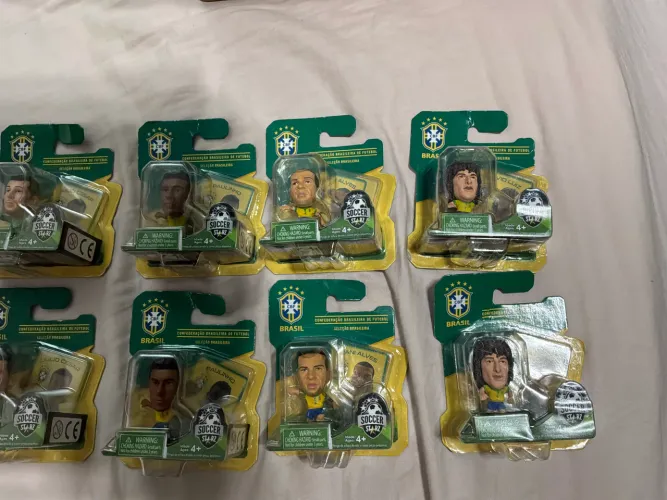Coleção mini craques 8 bonecos