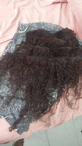 Cabelo humano cacheado