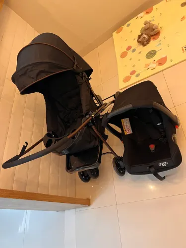 Carrinho de bebê com bebê conforto Cosco Kids, Reverse Duo