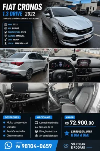 Fiat Cronos Drive 1.3 8V Flex 2022