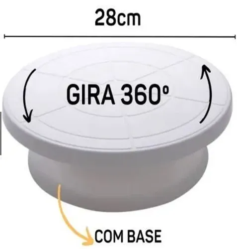 Prato Giratório Bailarina para decoração de bolo