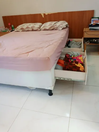 Cama casal box com gavetas