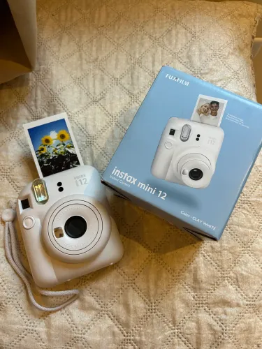 Câmera Polaroid Instax Mini 12 Fujifilm Branca Original + Caixa