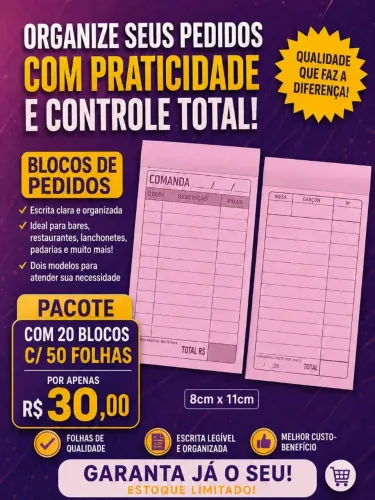 Comandas de controles/ cartão de visita