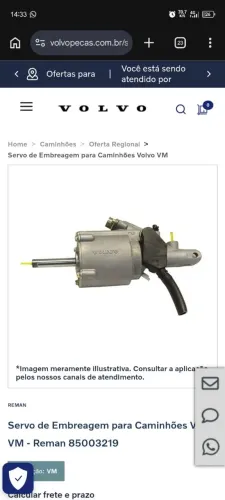 Servo de embreagem volvo original
