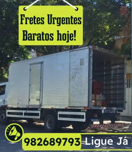 Frete Urgente e Barato Hoje! Mudanças e Cargas