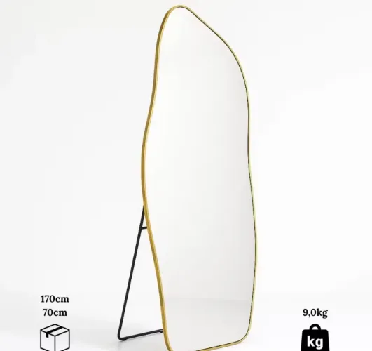 Espelho orgânico lindíssimo 170x70cm Dourado