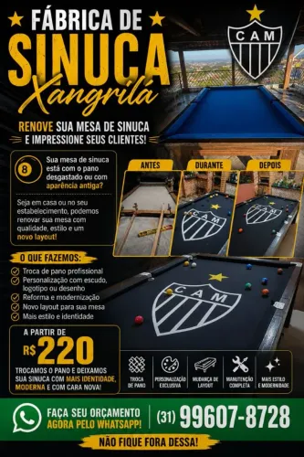 REFORMA e personalização de mesa de bilhar