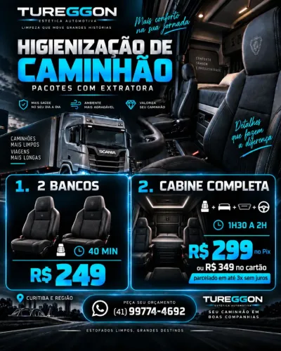 Higienização de caminhão