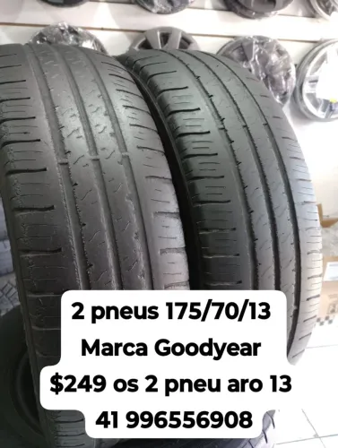 Pneus 175/70/13 marca Goodyear $249 os 2 pneu aro 13 usados roda muito ainda não é remold